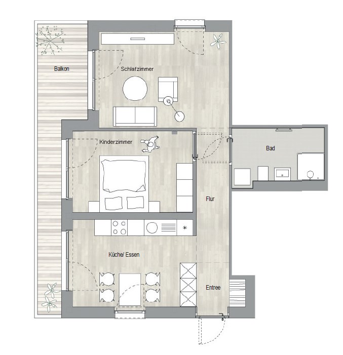 Grundriss der Wohnung
